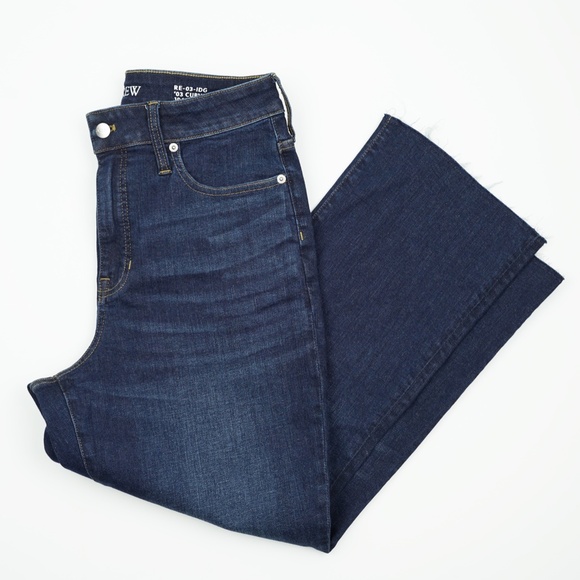 New JCREW Sz 30 Curvy Cropped Kickout Jean 2003 Super-Stretch Raw Hem $128 CC530 - Picture 5 of 6
